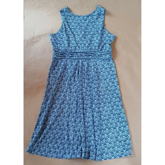 Soft By Avenue Blue Floral Sleeveless Stretch Fit & Flare Midi Dress Size 18/20 - Picture 2 of 11